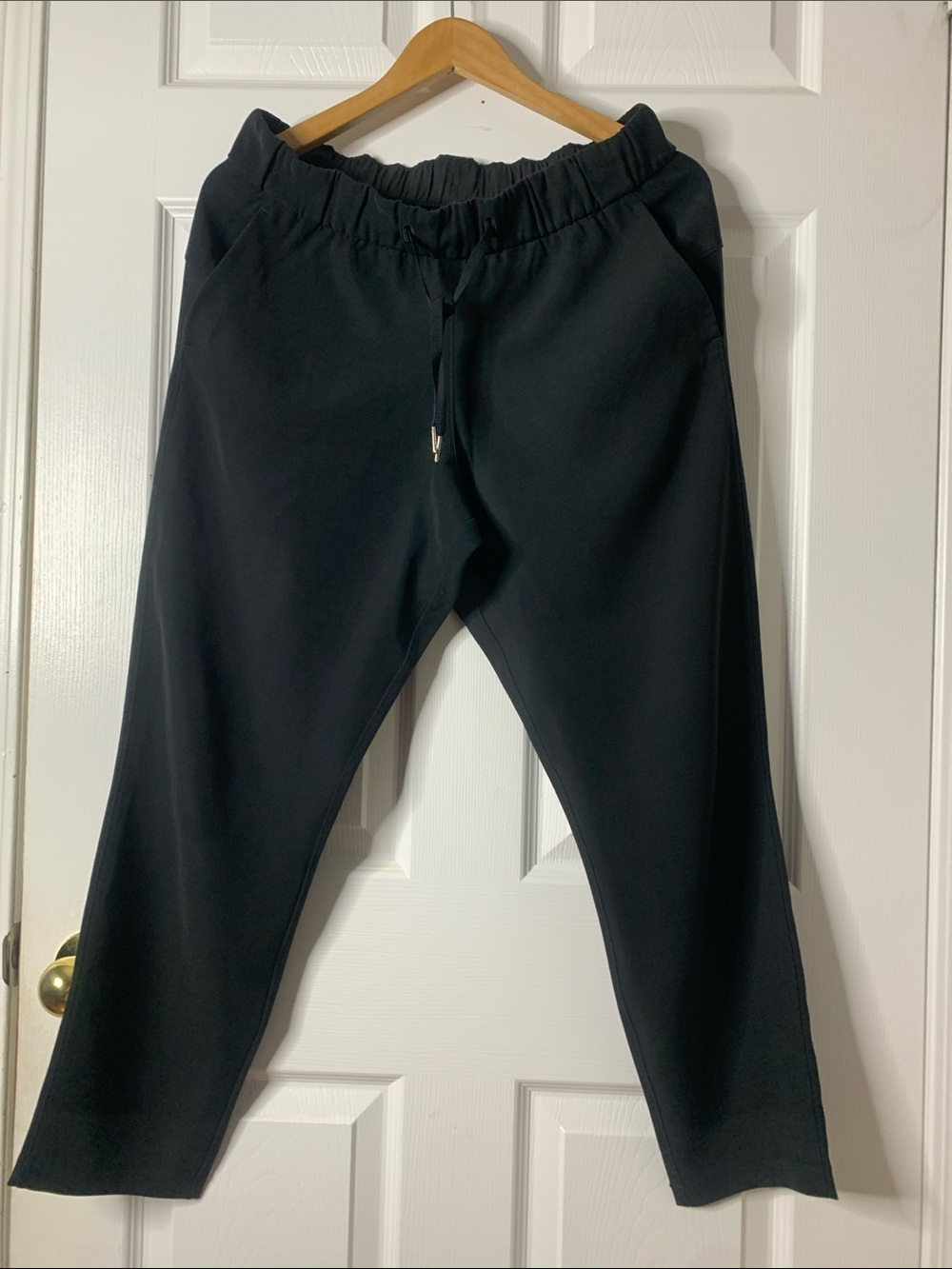 lululemon athletica Black Track Joggers with Drawstring Waist #12